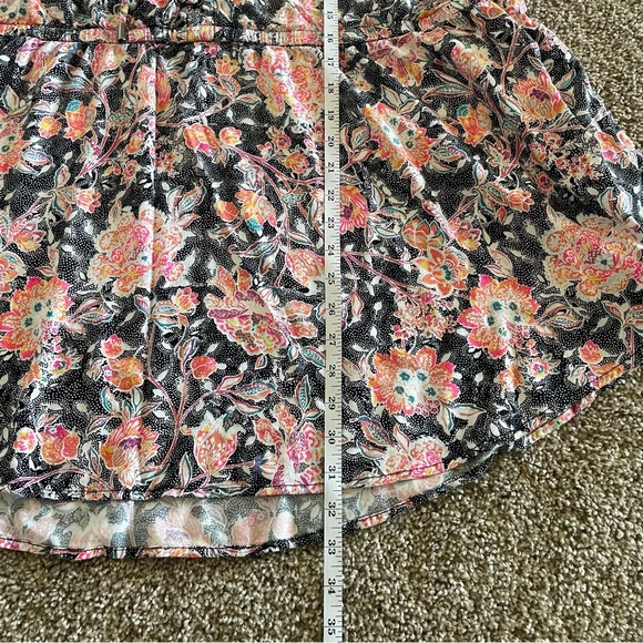 TORRID Babydoll Challis Lace Up Tunic Top Women’s Plus 5X Floral Flowy Pockets - Picture 12 of 14